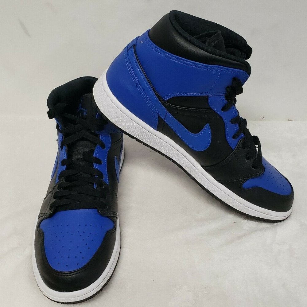 Air Jordan 1 Mid Royal Size 9 Mens Pre-Owned 554724-077 GUC